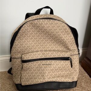 Michael Kors Beige and Black Men's Backpack